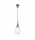 Yorktown Ceiling Pendant E27 With 20cm Almond Ribbed Glass Champagne Brass Gold Matt Black-5