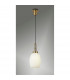 Yorktown Ceiling Pendant E27 With 20cm Almond Ribbed Glass Opal Brass Gold Matt Black-3