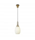 Yorktown Ceiling Pendant E27 With 20cm Almond Ribbed Glass Opal Brass Gold Matt Black-5