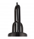 Yorktown Ceiling Pendant E27 With 20cm Almond Ribbed Glass Champagne Black Chrome Matt Black-7