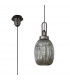 Yorktown Ceiling Pendant E27 20cm Almond Ribbed Glass Smoked Black Aged Pewter-1