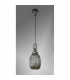 Yorktown Ceiling Pendant E27 20cm Almond Ribbed Glass Smoked Black Aged Pewter-3