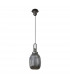 Yorktown Ceiling Pendant E27 20cm Almond Ribbed Glass Smoked Black Aged Pewter-4