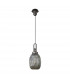 Yorktown Ceiling Pendant E27 20cm Almond Ribbed Glass Smoked Black Aged Pewter-5