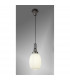 Yorktown Ceiling Pendant E27 20cm Almond Ribbed Glass Opal Black Aged Pewter-3