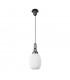 Yorktown Ceiling Pendant E27 20cm Almond Ribbed Glass Opal Black Aged Pewter-4