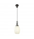 Yorktown Ceiling Pendant E27 20cm Almond Ribbed Glass Opal Black Aged Pewter-5