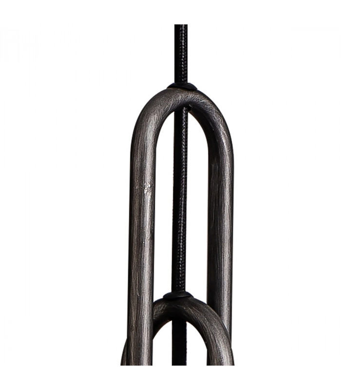 Yorktown Ceiling Pendant E27 20cm Almond Ribbed Glass Opal Black Aged Pewter-7