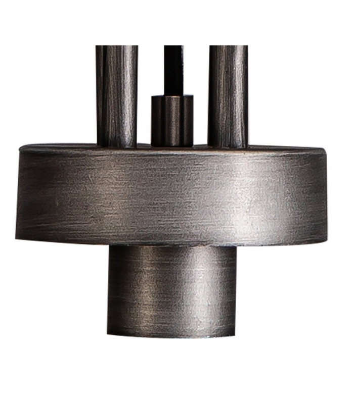 Yorktown Ceiling Pendant E27 20cm Almond Ribbed Glass Opal Black Aged Pewter-8