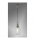 Yorktown Ceiling Pendant E27 20cm Almond Ribbed Glass Clear Antique Silver Black-3