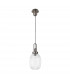 Yorktown Ceiling Pendant E27 20cm Almond Ribbed Glass Clear Antique Silver Black-4
