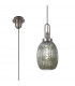 Yorktown Ceiling Pendant E27 20cm Almond Ribbed Glass Smoked Antique Silver Black-1