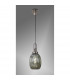 Yorktown Ceiling Pendant E27 20cm Almond Ribbed Glass Smoked Antique Silver Black-3