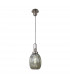 Yorktown Ceiling Pendant E27 20cm Almond Ribbed Glass Smoked Antique Silver Black-5