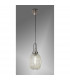 Yorktown Ceiling Pendant E27 20cm Almond Ribbed Glass Champagne Antique Silver Black-3