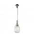 Yorktown Ceiling Pendant E27 20cm Almond Ribbed Glass Champagne Antique Silver Black-4