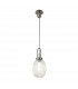 Yorktown Ceiling Pendant E27 20cm Almond Ribbed Glass Champagne Antique Silver Black-5