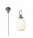 Yorktown Ceiling Pendant E27 20cm Almond Ribbed Glass Opal Antique Silver Black-1
