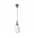 Yorktown Ceiling Pendant E27 20cm Almond Ribbed Glass Opal Antique Silver Black-4
