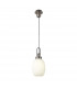 Yorktown Ceiling Pendant E27 20cm Almond Ribbed Glass Opal Antique Silver Black-5