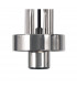 Yorktown Linear 3 Light Ceiling Pendant E27 With 20cm Almond Ribbed Glass Opal Polished Nickel Matt Black-7