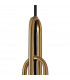 Yorktown Linear 3 Light Ceiling Pendant E27 With 20cm Almond Ribbed Glass Opal Brass Gold Matt Black-5
