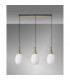 Yorktown Linear 3 Light Ceiling Pendant E27 With 20cm Almond Ribbed Glass Opal Brass Gold Matt Black-10
