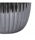 Yorktown Linear 3 Light Ceiling Pendant With 20cm Almond Ribbed Glass Black Chrome Matt Black Smoked-9