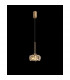 Salisbury G9 2m Single Ceiling Pendant With French Gold And Crystal Shade-3