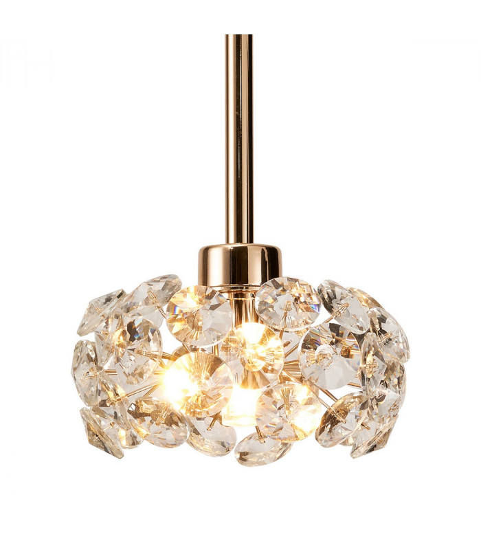 Salisbury G9 2m Single Ceiling Pendant With French Gold And Crystal Shade-7