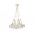 Salisbury 7 Light G9 1.5m Cluster Ceiling Pendant With French Gold And Crystal Shade-1