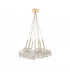 Salisbury 7 Light G9 1.5m Cluster Ceiling Pendant With French Gold And Crystal Shade-4