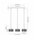 Salisbury 3 Light G9 2m Linear Ceiling Pendant With French Gold And Crystal Shade-2