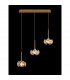 Salisbury 3 Light G9 2m Linear Ceiling Pendant With French Gold And Crystal Shade-3