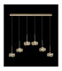 Salisbury 6 Light G9 2m Linear Ceiling Pendant With French Gold And Crystal Shade-3