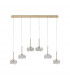 Salisbury 6 Light G9 2m Linear Ceiling Pendant With French Gold And Crystal Shade-4