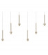 Salisbury 6 Light G9 2m Linear Ceiling Pendant With French Gold And Crystal Shade-8