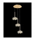 Salisbury 3 Light G9 2m Round Ceiling Pendant With French Gold And Crystal Shade-3