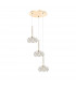 Salisbury 3 Light G9 2m Round Ceiling Pendant With French Gold And Crystal Shade-4