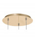 Salisbury 3 Light G9 2m Round Ceiling Pendant With French Gold And Crystal Shade-8