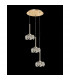 Salisbury 3 Light G9 2m Round Ceiling Pendant With French Gold And Crystal Shade-10