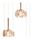 Salisbury 6 Light G9 2.5m Round Multiple Ceiling Pendant With French Gold And Crystal Shade-6