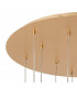 Salisbury 13 Light G9 2.5m Round Multiple Ceiling Pendant With French Gold And Crystal Shade-10