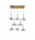 Salisbury 8 Light G9 2m Rectangle Multiple Ceiling Pendant With French Gold And Crystal Shade-4