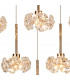 Salisbury 8 Light G9 2m Rectangle Multiple Ceiling Pendant With French Gold And Crystal Shade-6