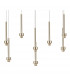 Salisbury 8 Light G9 2m Rectangle Multiple Ceiling Pendant With French Gold And Crystal Shade-10