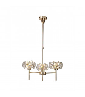 Salisbury 3 Light G9 Telescopic Light With French Gold And Crystal Shade-1