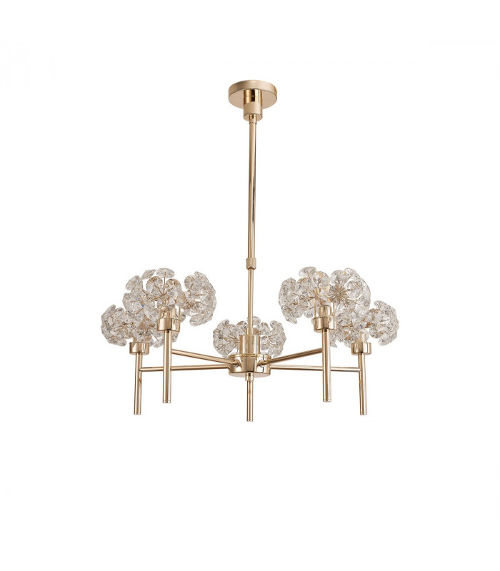Salisbury 5 Light G9 Telescopic Light With French Gold And Crystal Shade-8
