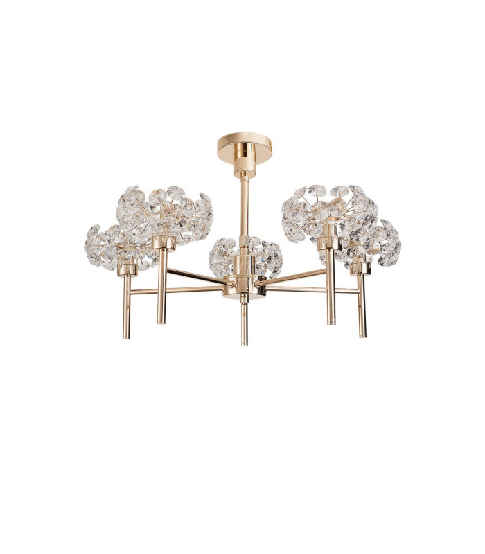 Salisbury 5 Light G9 Telescopic Light With French Gold And Crystal Shade-10