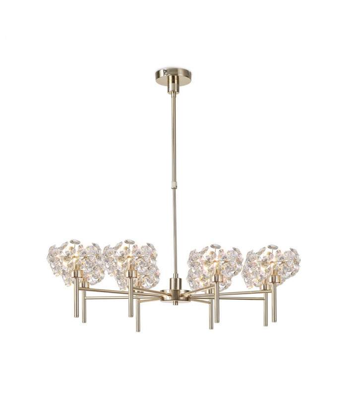 Salisbury 8 Light G9 Telescopic Light With French Gold And Crystal Shade-1